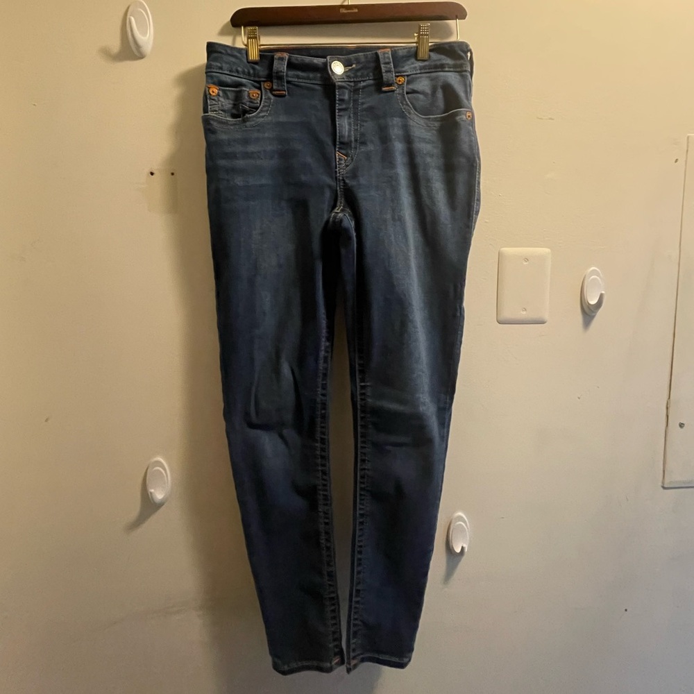 Women’s True Religion Jennie Curvy Mid Rise Super Skinny Jeans